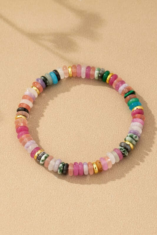 Confetti Multi Color Agate Bead Bracelet