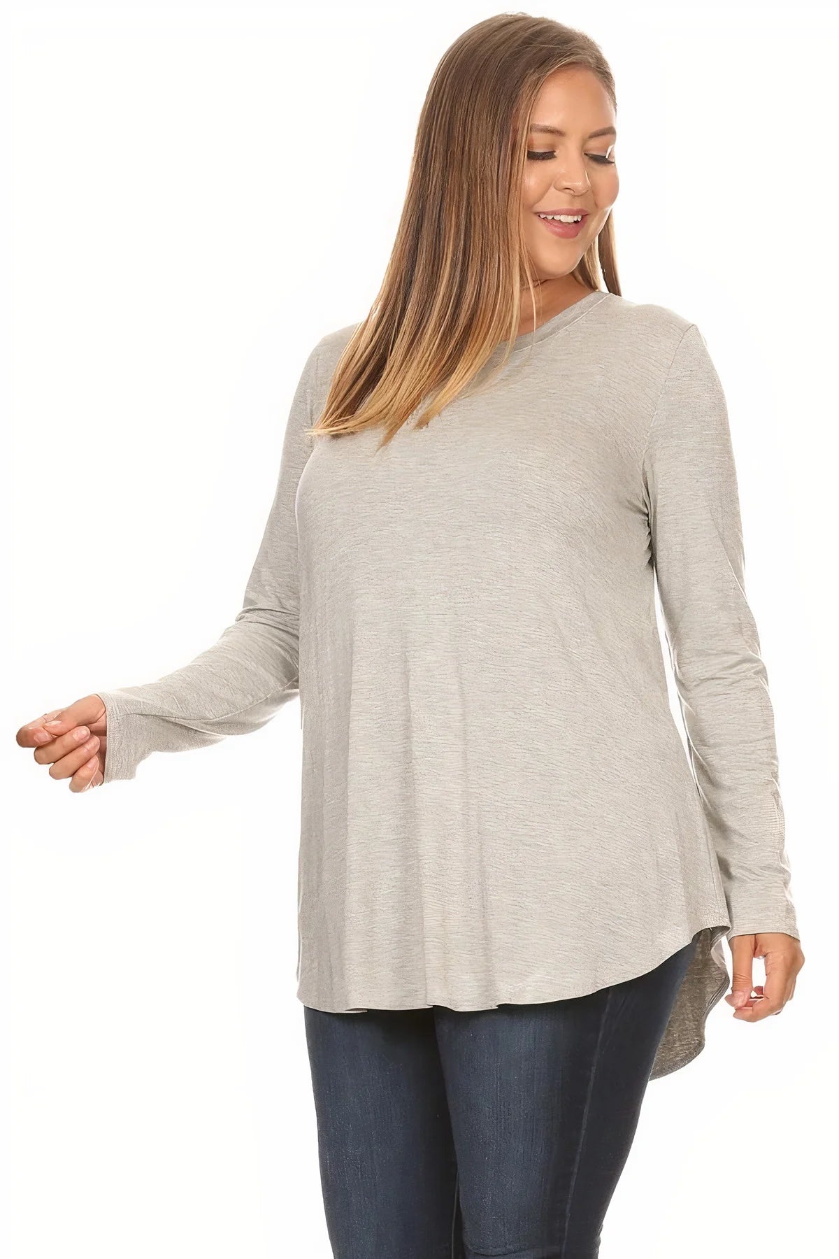 The Jamie Top in Heather Grey