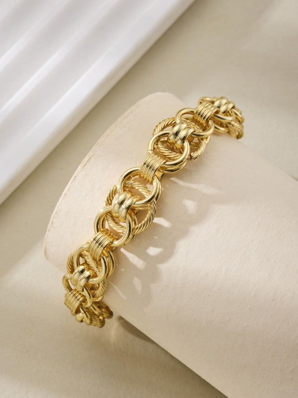 Aubrey 18K Gold-Dipped Chunky Link Chain Bracelet