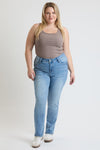 Rosalie High Rise Curve Wannabettabutt Straight Leg Jeans