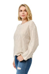 Perfectly Polished Cable Knit Sweater in Khaki