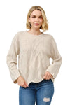 Perfectly Polished Cable Knit Sweater in Khaki