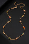 Charming Butterflies CZ Bead Necklace in Gold