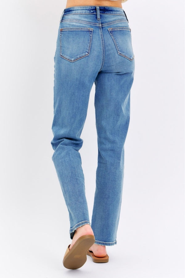Ciara High Waist Straight Jeans in Sizes 0 - 24 by Judy Blue