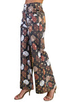 Miss Mod Abstract Print Pants in Black