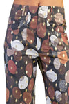 Miss Mod Abstract Print Pants in Black