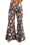 Miss Mod Abstract Print Pants in Black