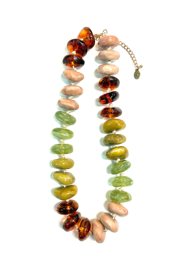 Winona Chunky Resin Bead Necklace