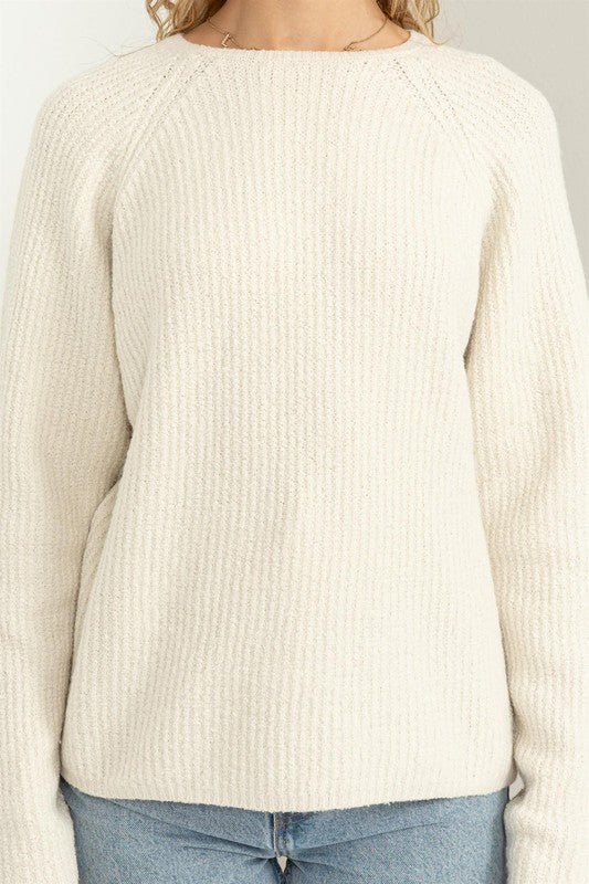 It's So Timeless Ribbed Sweater in Cream