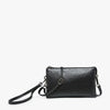 Tori Leather Three Compartment Crossbody in Black Onyx