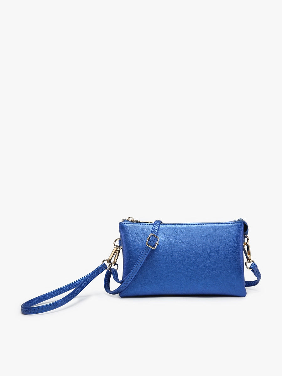 Tori Leather Three Compartment Crossbody in Sodalite