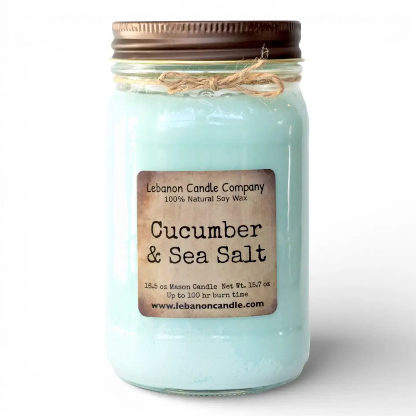 Cucumber & Sea Salt 16 oz. Mason Jar Soy Candle