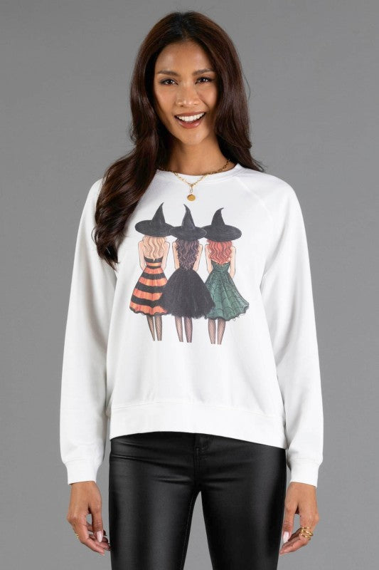 Halloween Fashionistas Sweatshirt in White