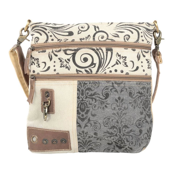 Kelsey Double Zipper Printed Shoulder Bag