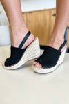 Santa Rosa Wedge Espadrille Sandal in Black