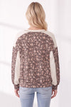 Different Paths Floral Ribbed Sweatshirt in Vintage Brown - Curvy — product image 2