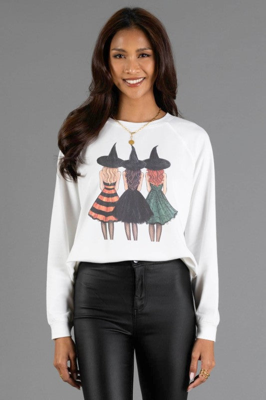 Halloween Fashionistas Sweatshirt in White