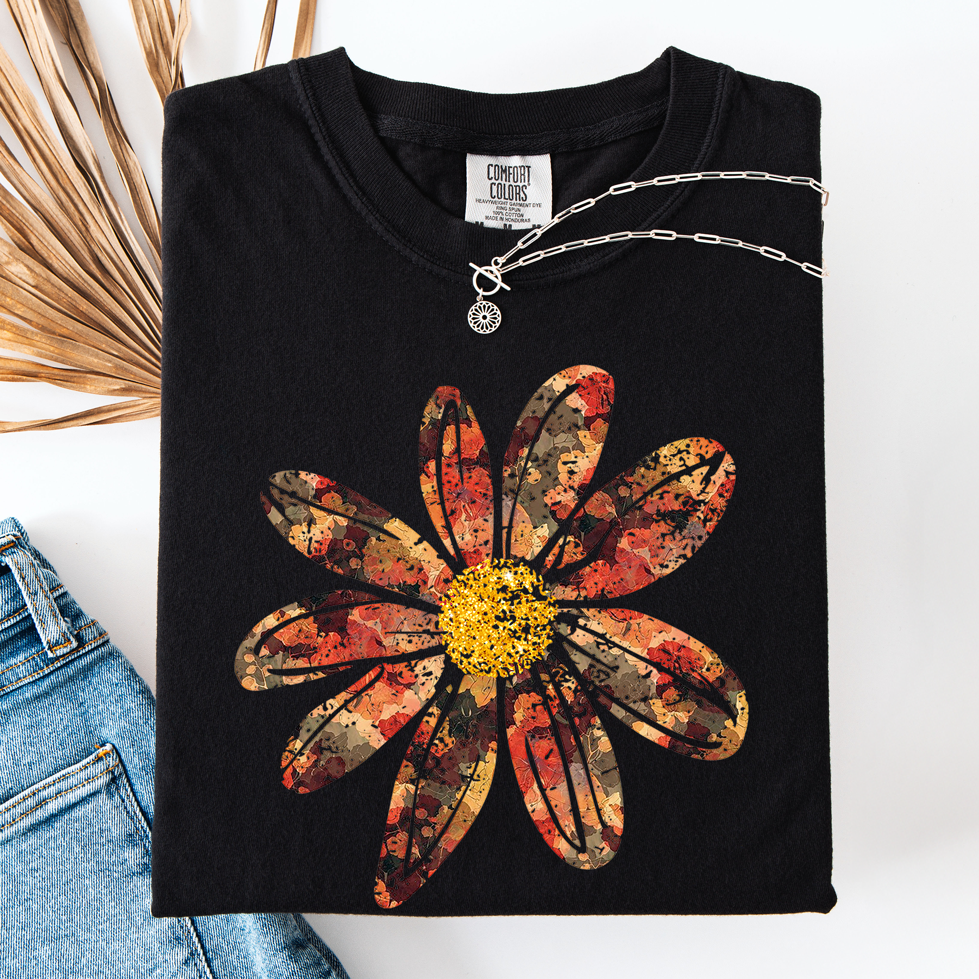 Autumn Daisy Tee Shirt - Misses and Curvy