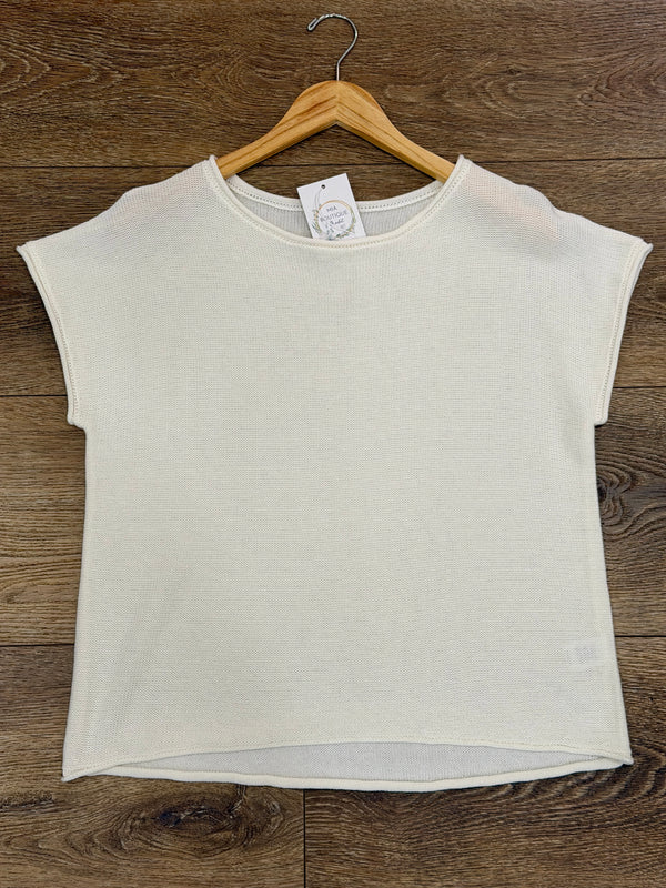 The Finer Things Boxy Sweater in Off White