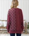 Check it Out! Henley Top in Burgundy