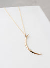 Crescent Moon Necklace in Gold
