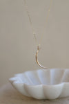 Crescent Moon Necklace in Gold
