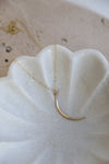 Crescent Moon Necklace in Gold