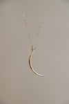 Crescent Moon Necklace in Gold