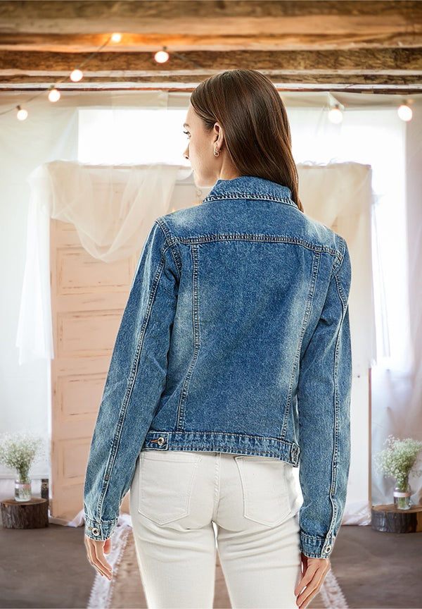 Classic Denim Jacket in Medium Blue