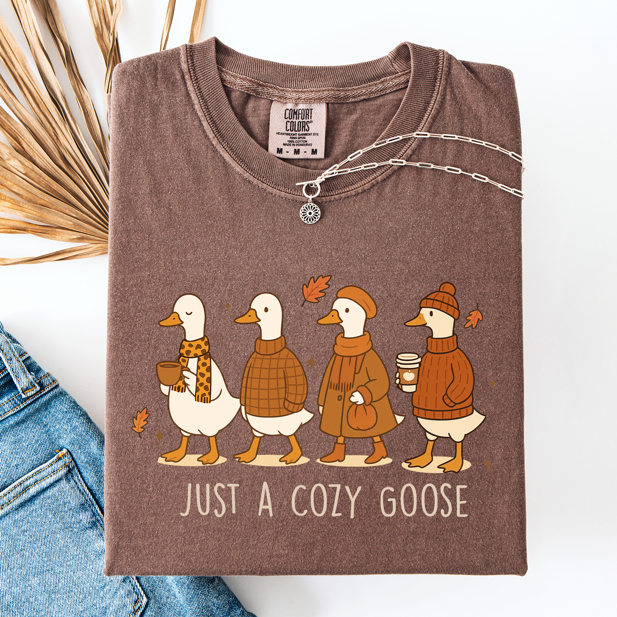Just A Cozy Goose Fall Tee - Misses and Curvy