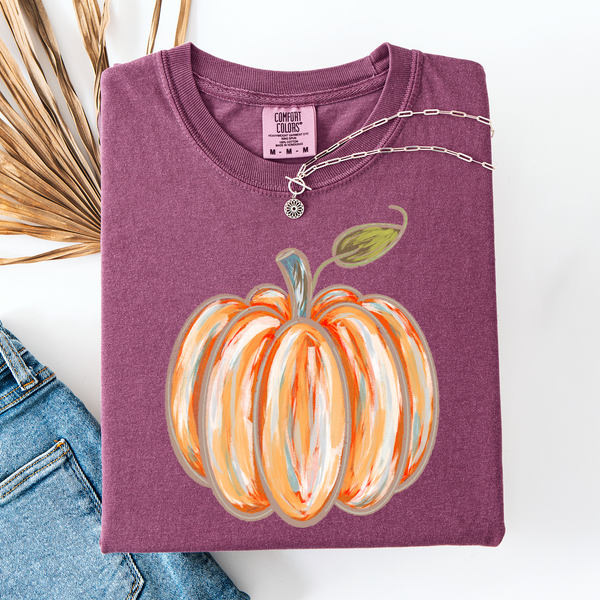 Watercolor Pumpkin Tee Shirt - Misses and Curvy