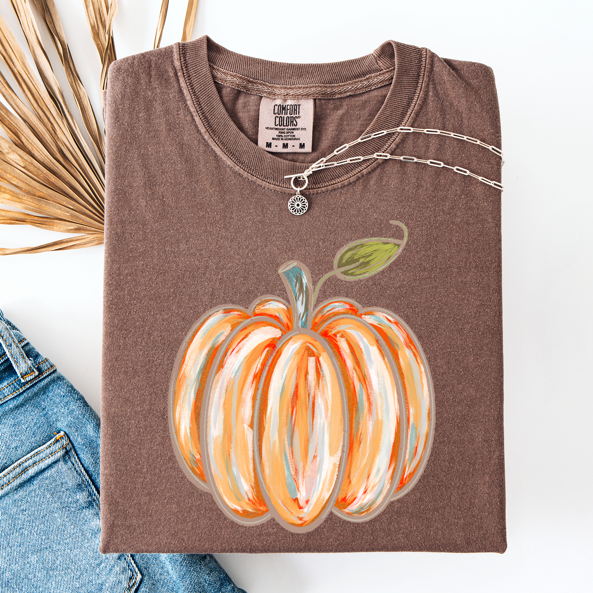Watercolor Pumpkin Tee Shirt - Misses and Curvy