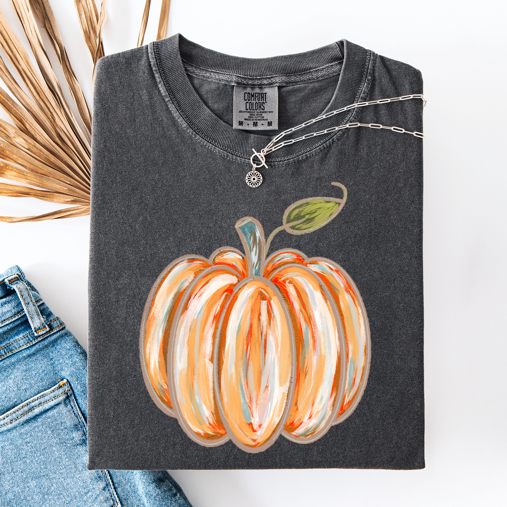 Watercolor Pumpkin Tee Shirt - Misses and Curvy