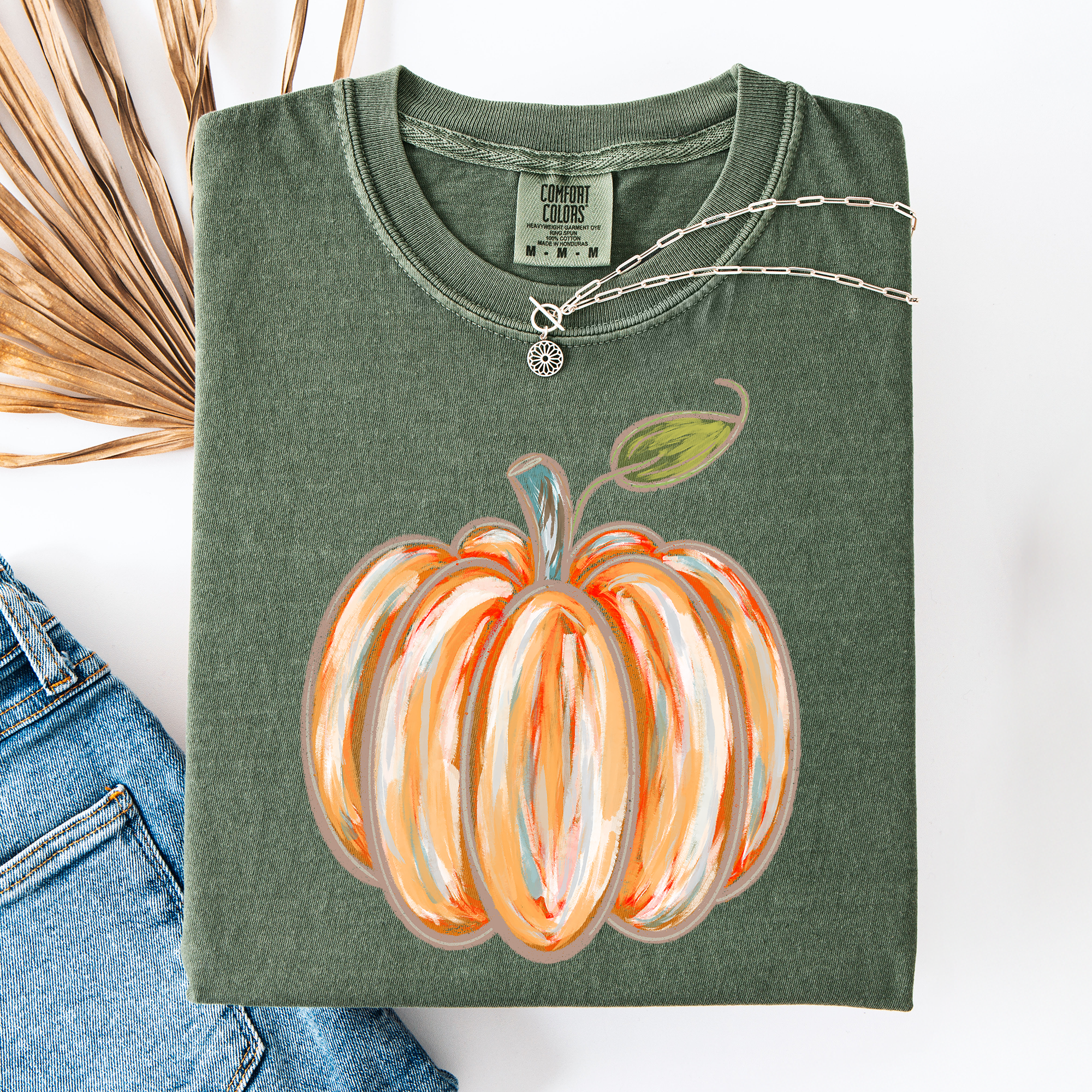 Watercolor Pumpkin Tee Shirt - Misses and Curvy