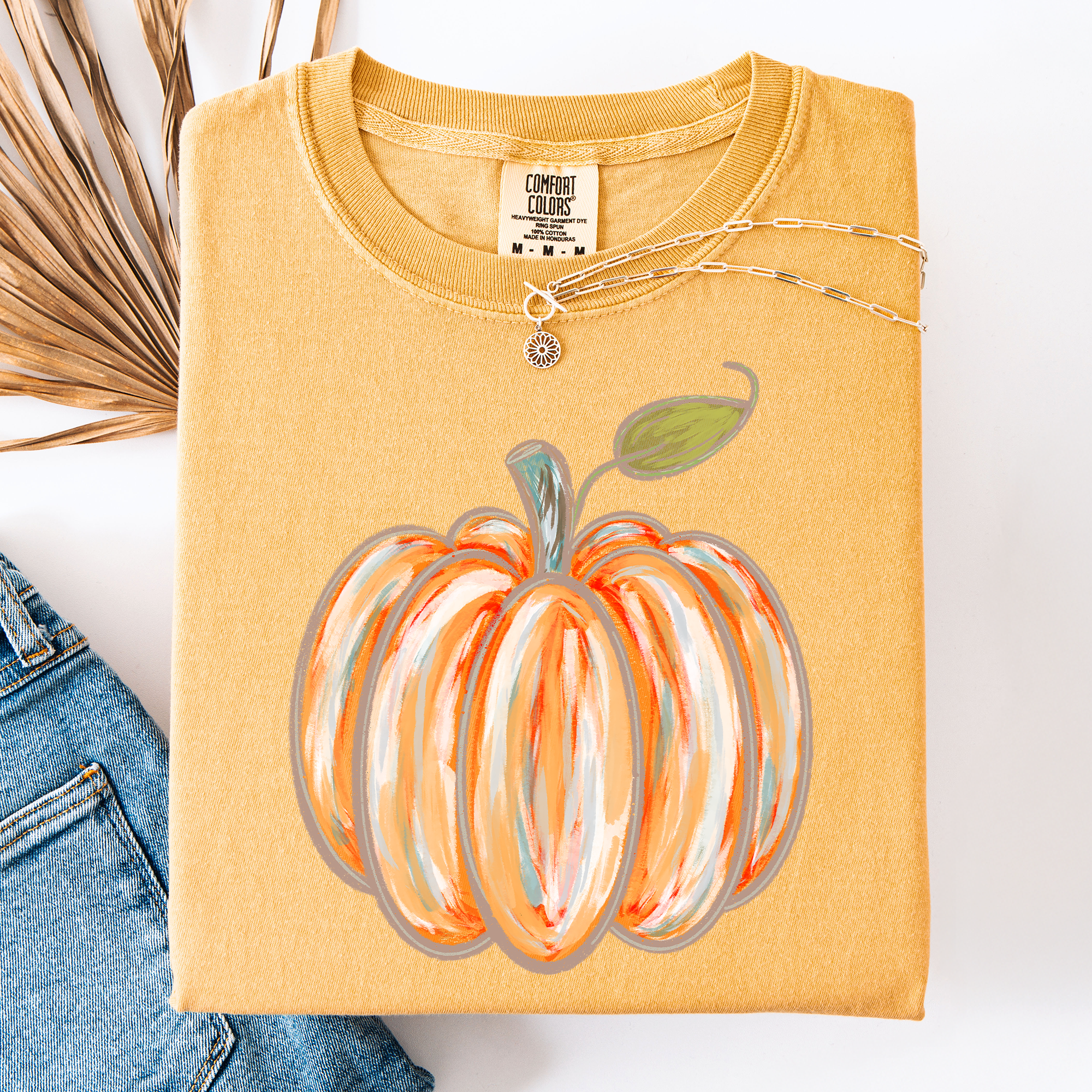 Watercolor Pumpkin Tee Shirt - Misses and Curvy