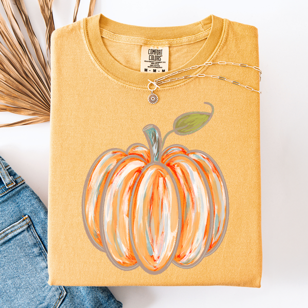 Watercolor Pumpkin Tee Shirt - Misses and Curvy