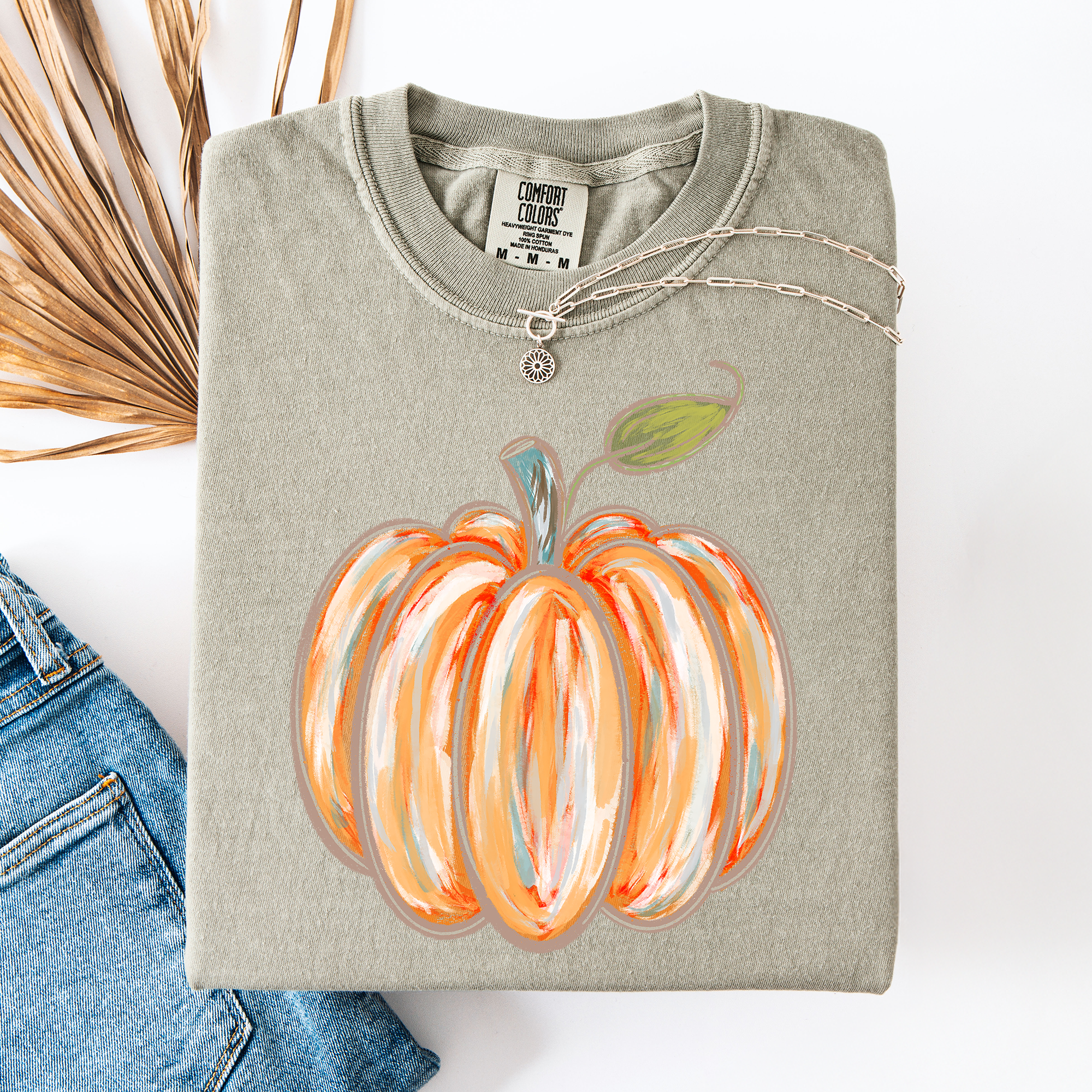 Watercolor Pumpkin Tee Shirt - Misses and Curvy