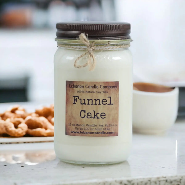 Funnel Cake 16 oz. Mason Jar Soy Candle