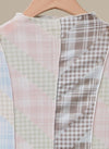 Addi Rose Mixed Plaid Mesh Layering Top in Pastel Blue
