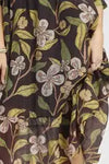 Gracie Floral Print Tiered Dress in Brown