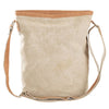 Paulette Floral Canvas and Leather Crossbody in Blue