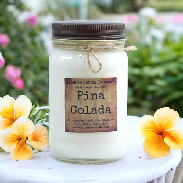 Pina Colada 16 oz. Mason Jar Soy Candle