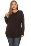 The Jamie Top in Black - Curvy