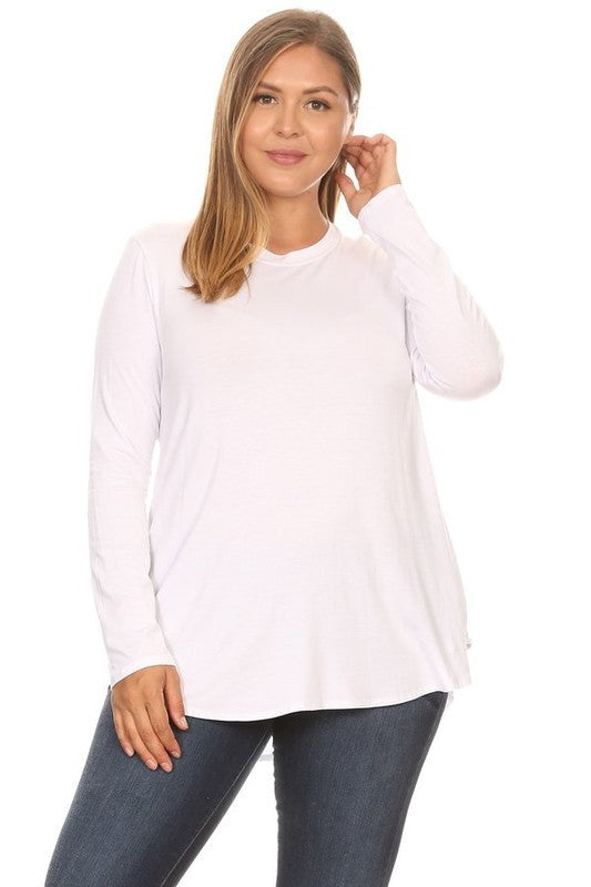 The Jamie Top in White - Curvy
