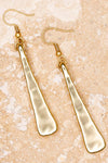 Paxton Hammered Matte Gold Earrings