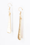 Paxton Hammered Matte Gold Earrings