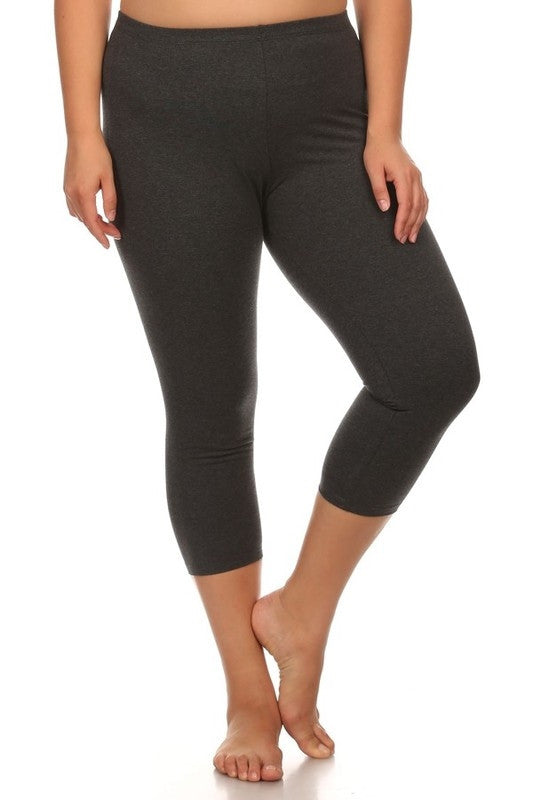Basic Crop Legging in Charcoal Grey - Bottom - MIA Boutique LLC